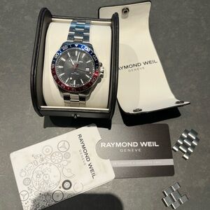 Raymond Weil 300 Tango GMT Diver “Pepsi” Bezel Full Set